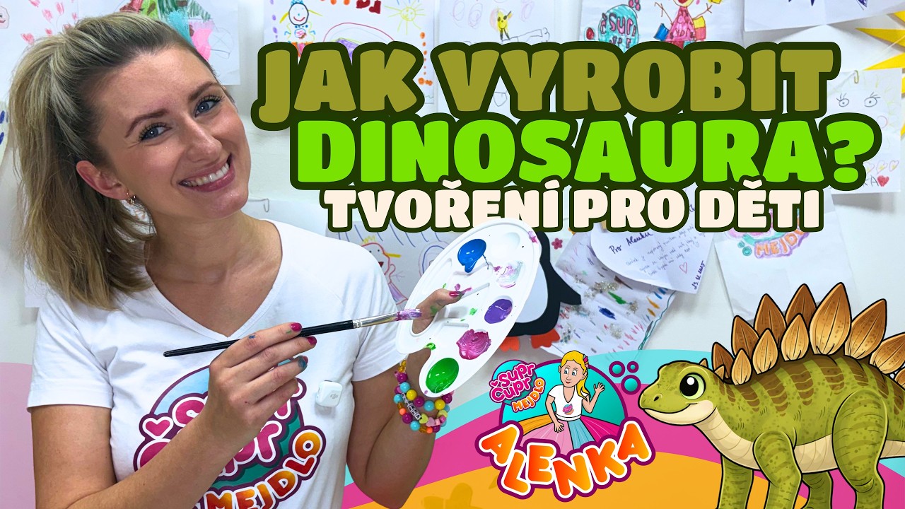 Jak vyrobit dinosaura? 🦖✨ Jednoduché tvoření pro děti | Hrajeme si s Alenkou