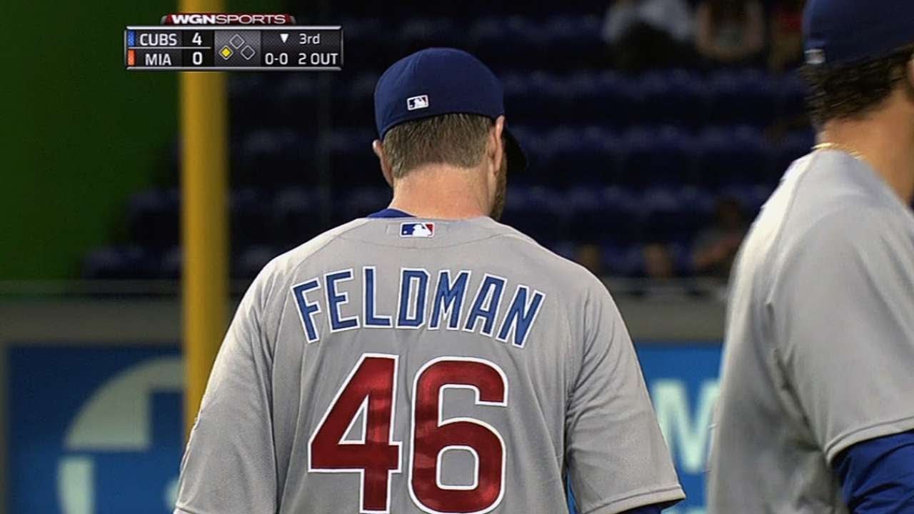 CHC@MIA: Feldman allows two runs over 6 2/3 innings