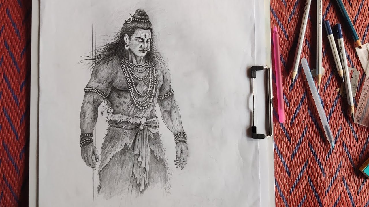 Har har mahadev drawing || shiv art || #reels #shiv #drawing #art 
