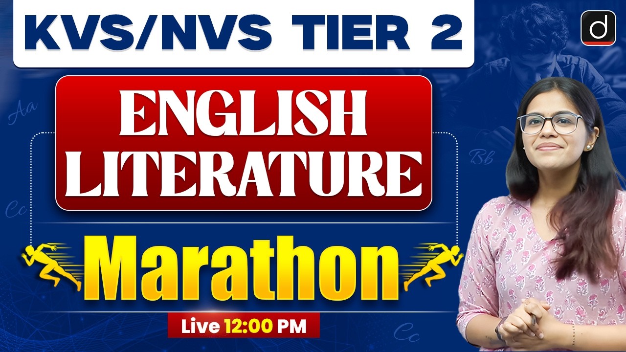 KVS/NVS Tier 2 English Literature Marathon | Complete Revision | Drishti Teaching Exams