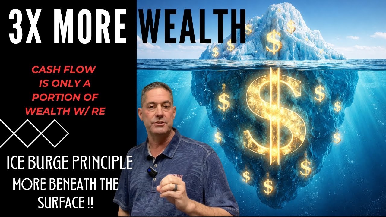 3X Wealthier than Cash Flow in Real Estate Iceburg Principle! #realestateinvesting #realestate