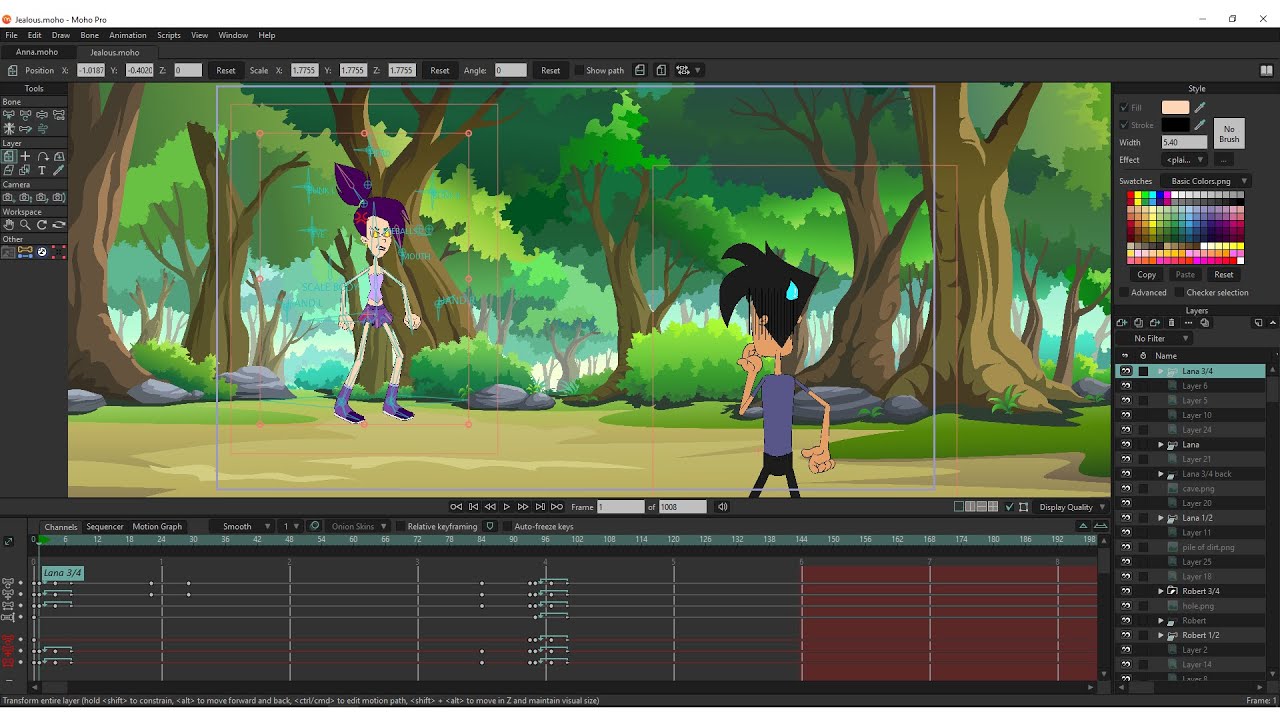 How to create the animation clip Jealous | Tutorial 1 | Moho | Rigged Animation