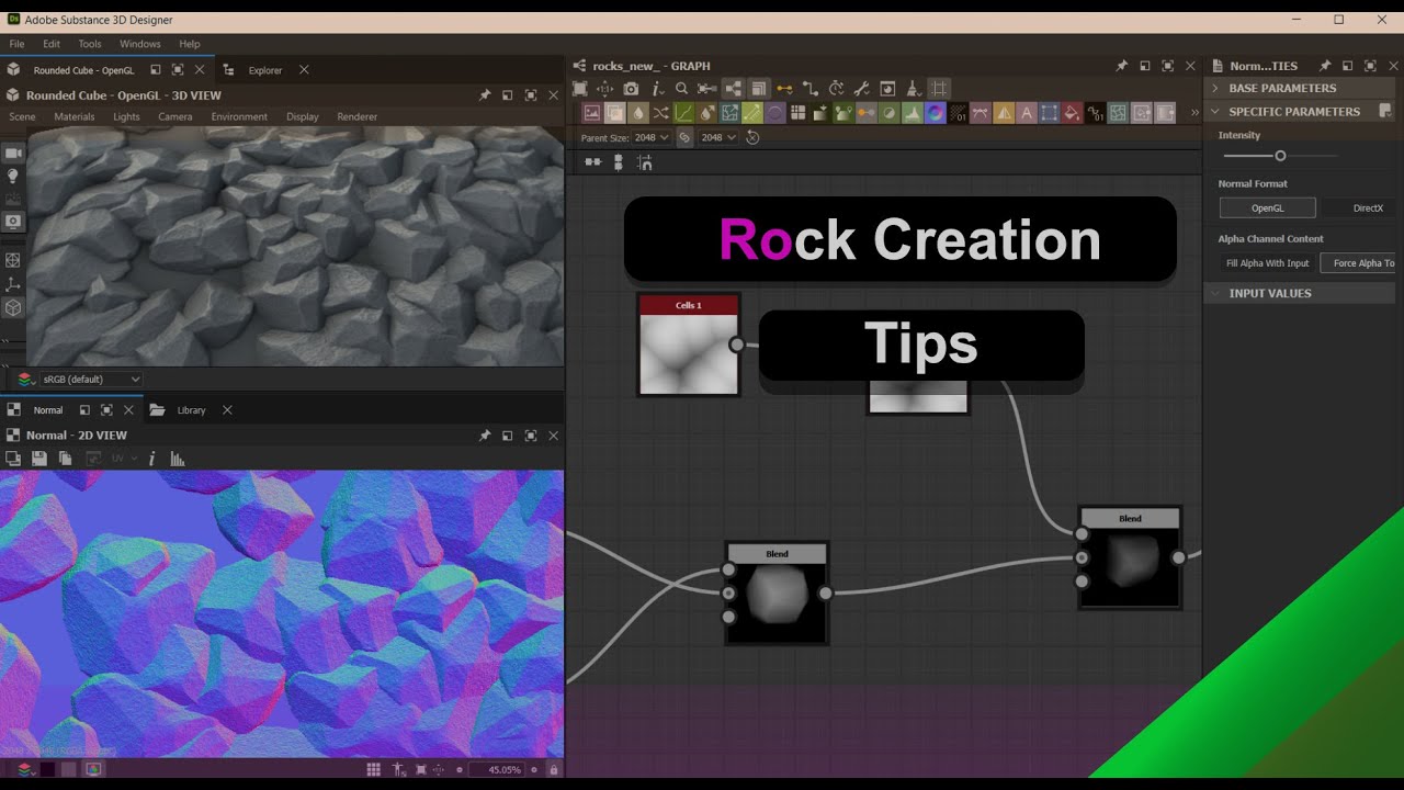 Easy Rock Creation in Substance Designer