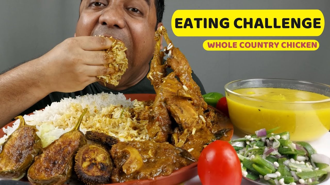 WHOLE DELICIOUS COUNTRY CHICKEN EATING CHALLENGE FOOD MUKBANG VLOG