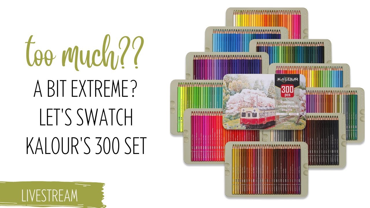 Let's Swatch the Kalour 300 Colored Pencil Set | Is it Even Worth it?