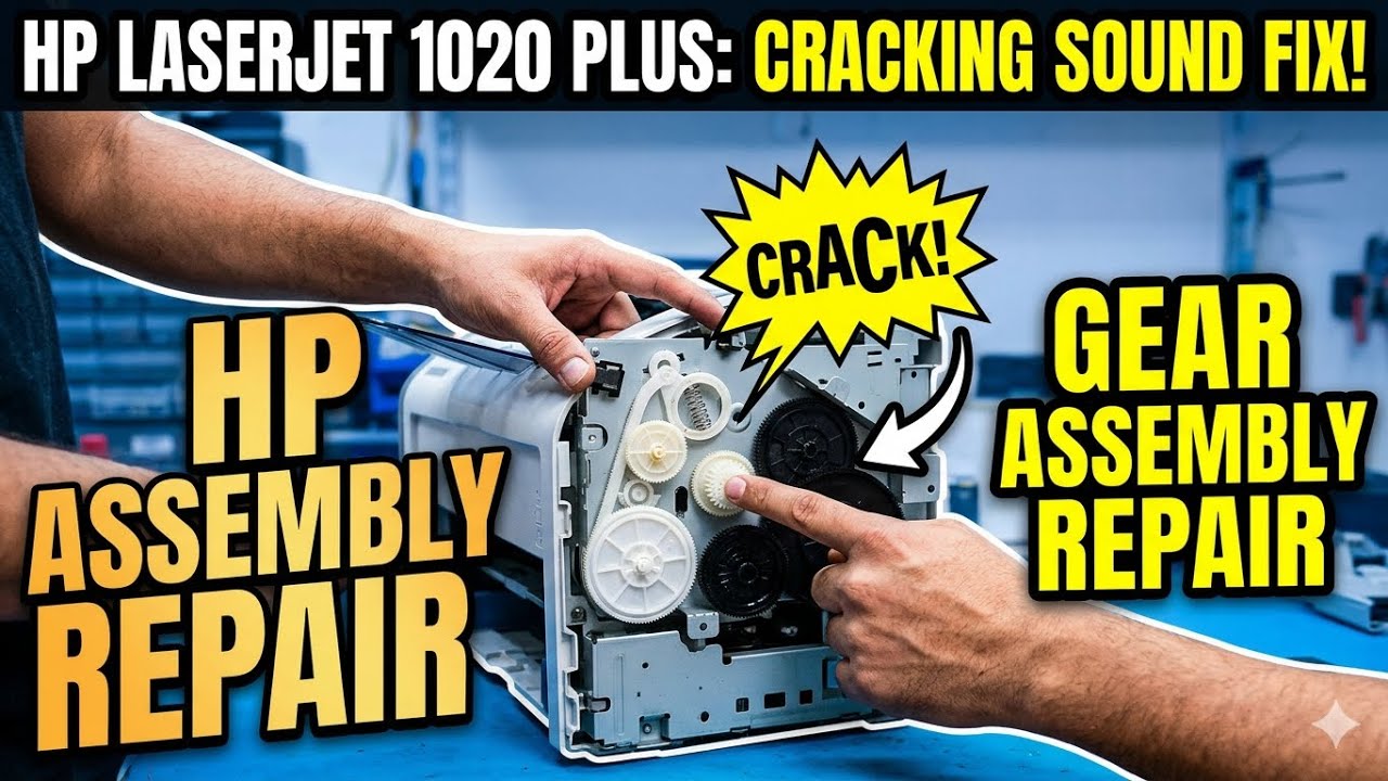 HP Laserjet 1020 Plus Gear assembly || how to fix Hp 1020 Plus Gear #hpsupport #hp #laserjet