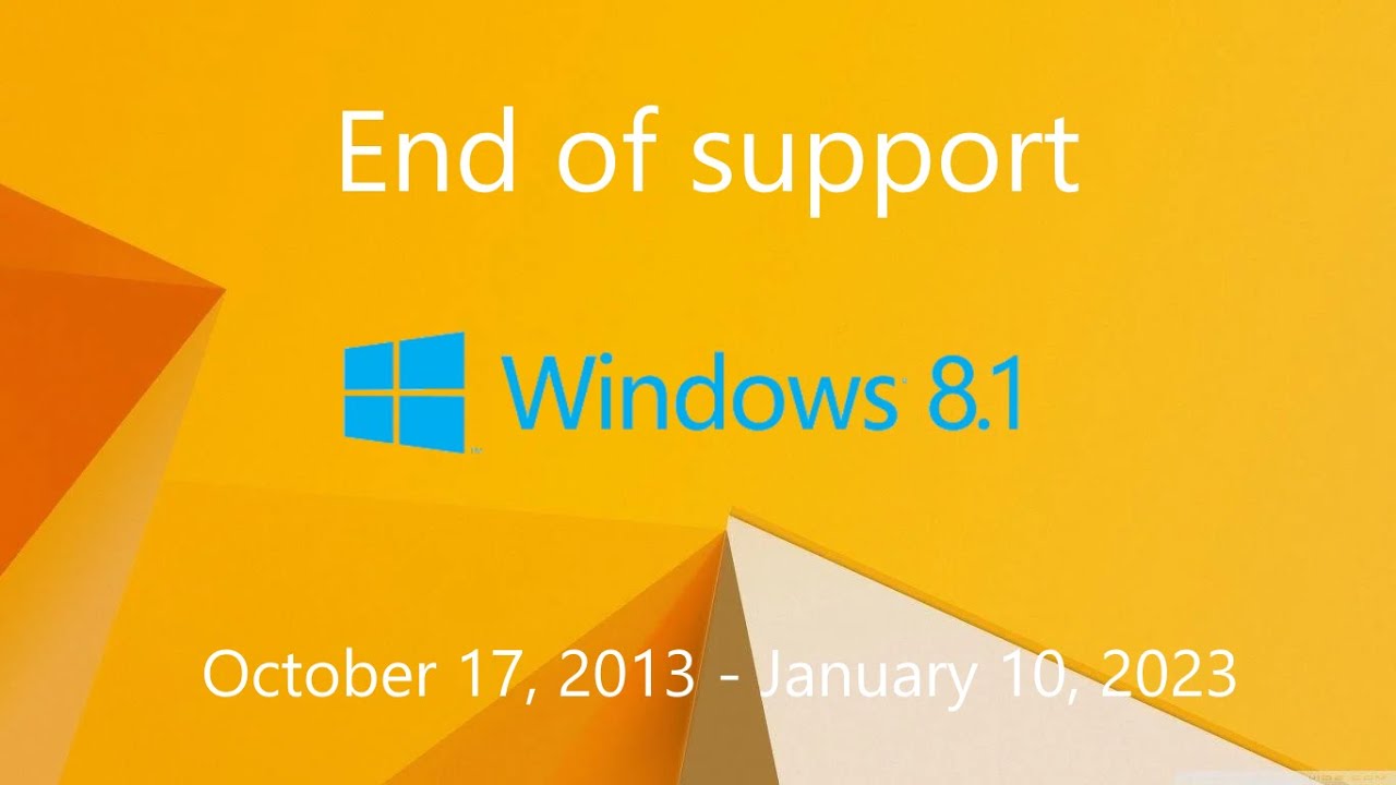 Windows 8.1 End of Support