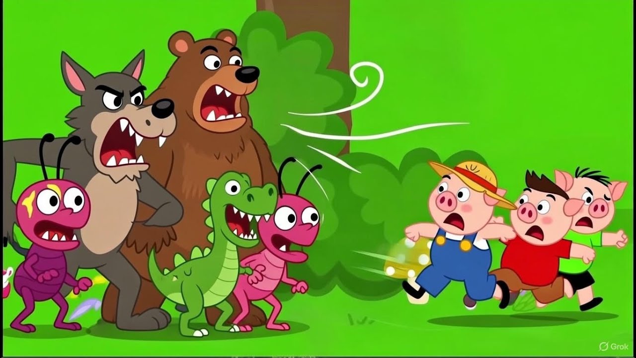5 Fables Légendaires Épiques : Cochons vs Loup, Dinosaures Géants, Cigale & Fourmi !