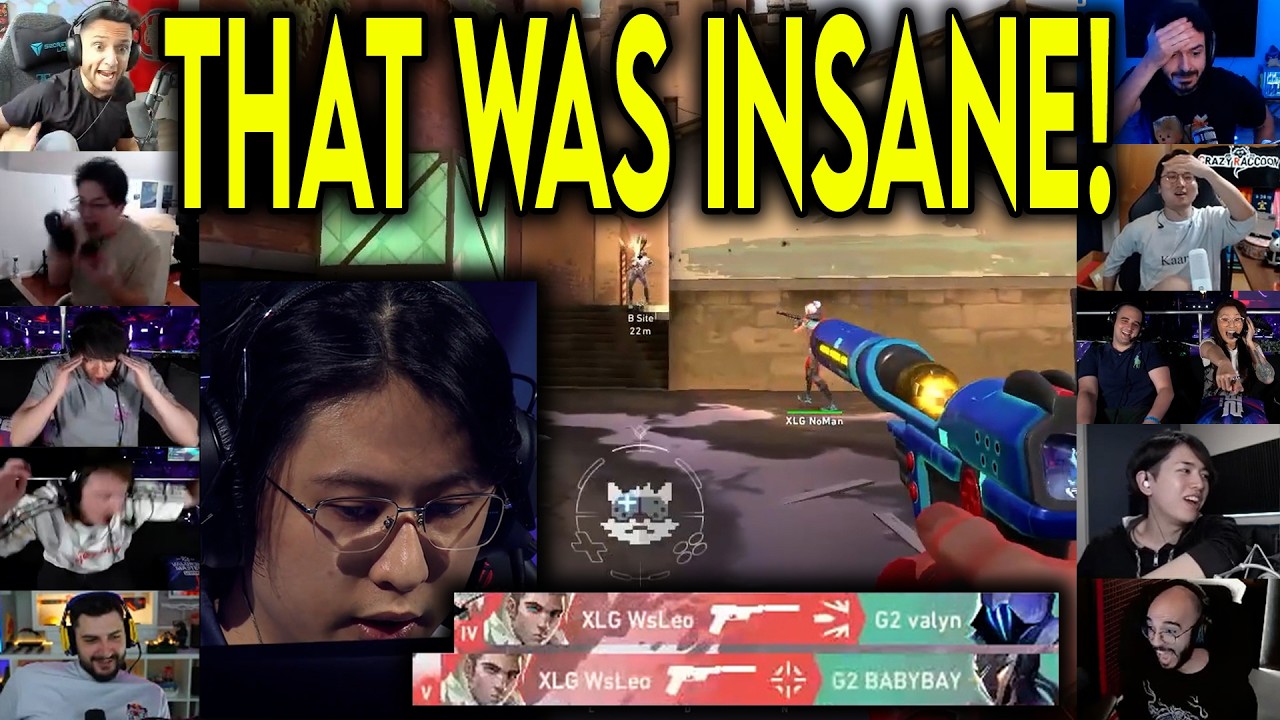 Valorant Streamers React To XLG WsLeo INSANE ACE Against G2 In Masters London