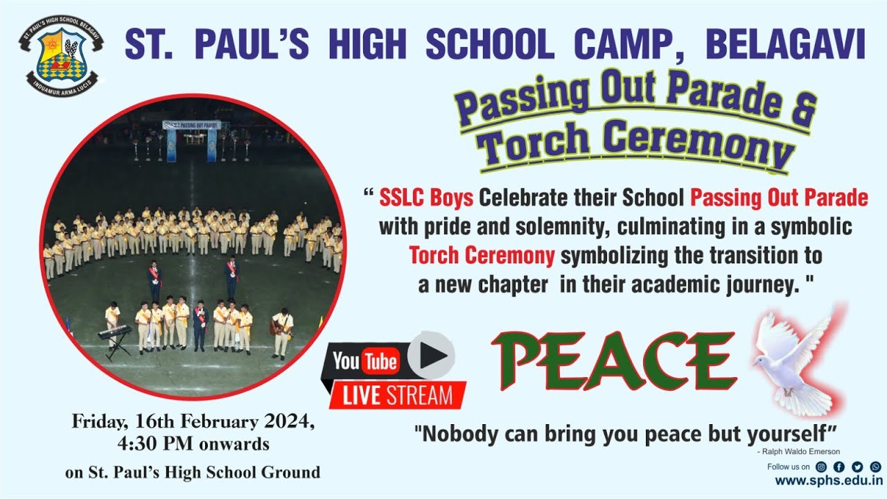 Passing Out Parade 2024 | St. Paul's High School, Belagavi | Feb 16, 2024 | 4:30 PM