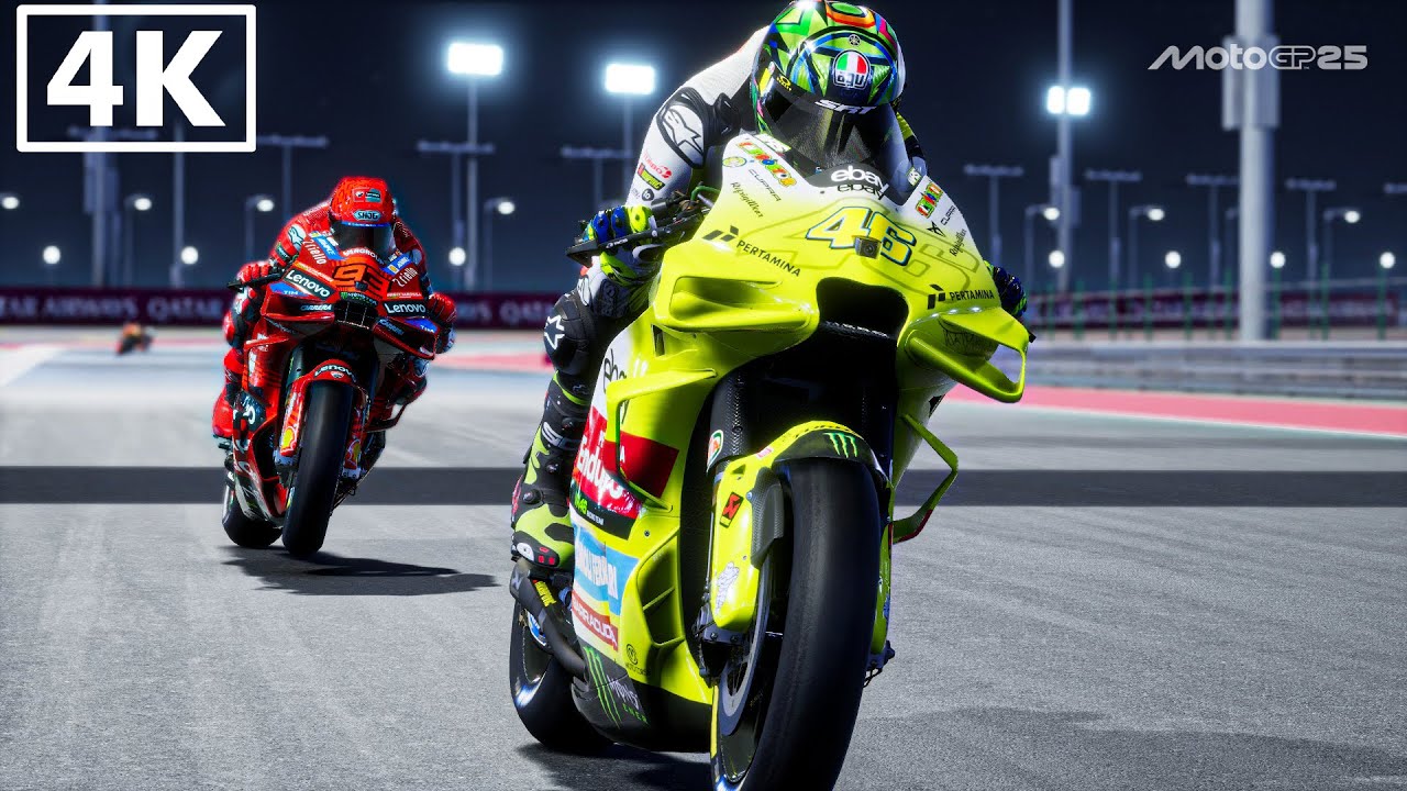 MotoGP 25 Mod Valentino Rossi #VR46 Sprint Race !! Qatar GP 2025 (4K 60FPS)