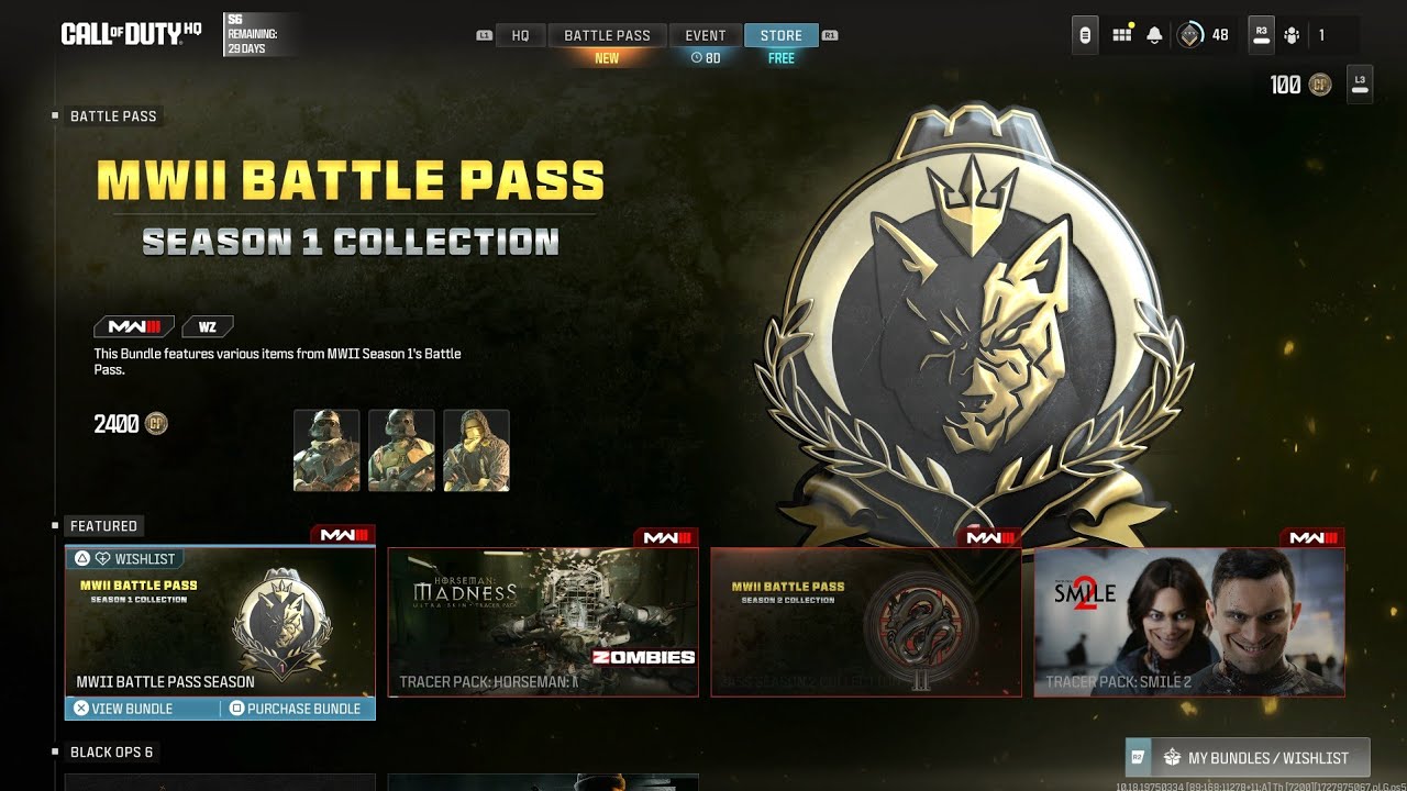 MWII Battle Pass Season 1 Collection Bundle BARRAGE Skins Is Out MW3 & Warzone Store Update