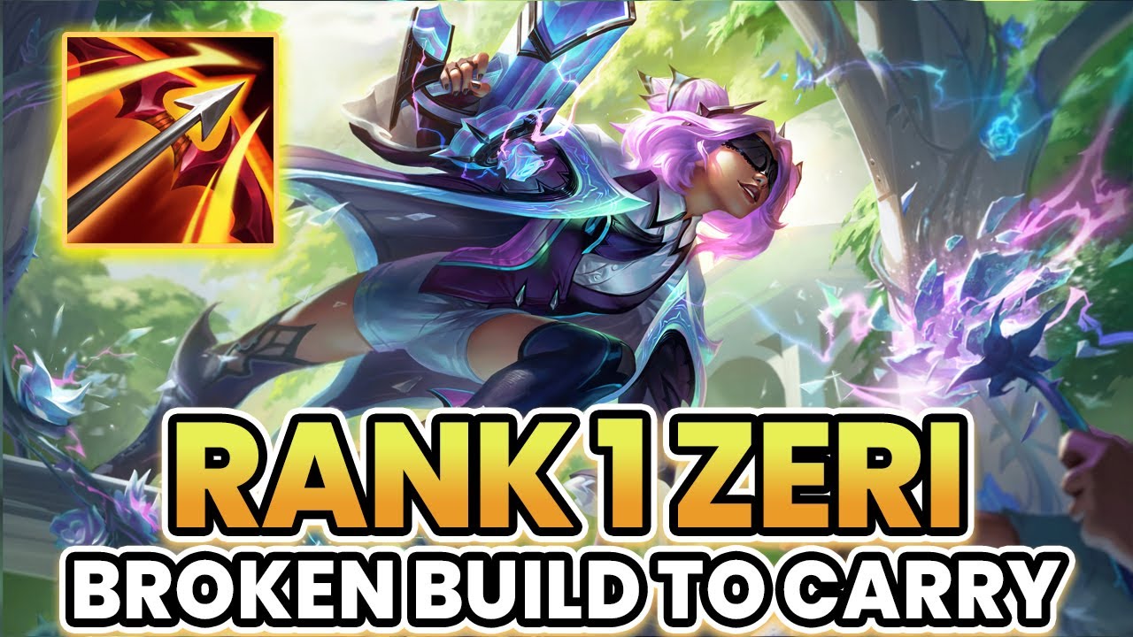 ZERI BROKEN BUILD IN S15 | WILD RIFT GAMEPLAY THAT DESTROYS RANKS | RANK 1 ZERI PRO TIPS