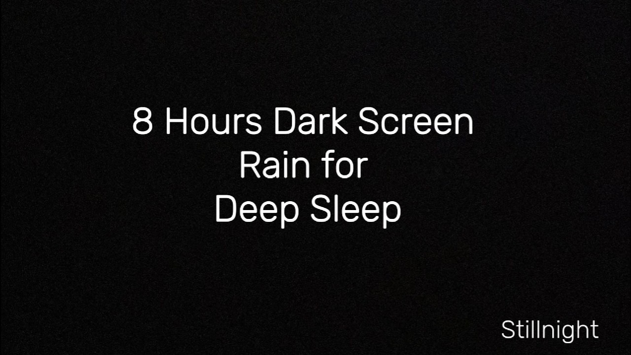 All Night Rain Sound | Deep Sleep | No Ads | Dark Screen| 8 Hours | still night