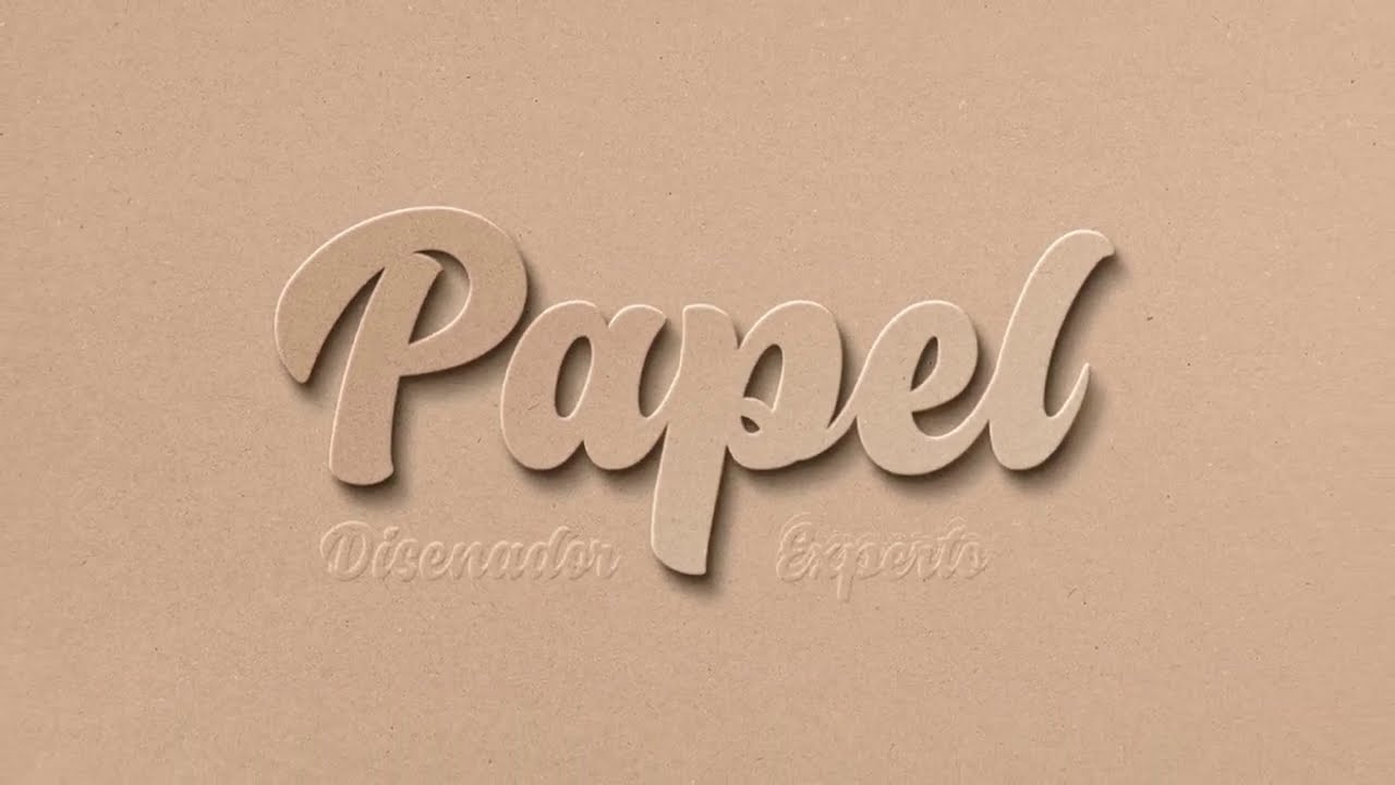 Efecto Texto de Papel en Photoshop | Tutorial de Photoshop en Español