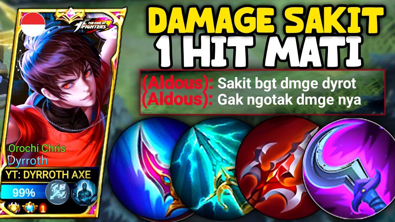 1 Hit Mati!! Build Dyrroth Tersakit 2025 - Item Dyrroth Tersakit 2025