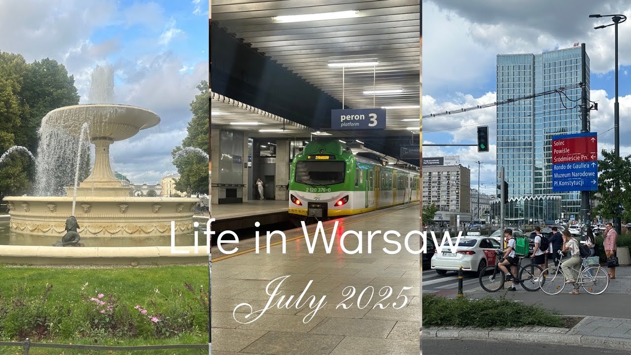 WALKING DOWNTOWN IN WARSAW 4K| July 2025 #travel #summer #walkthrough #beautiful #warsaw #life