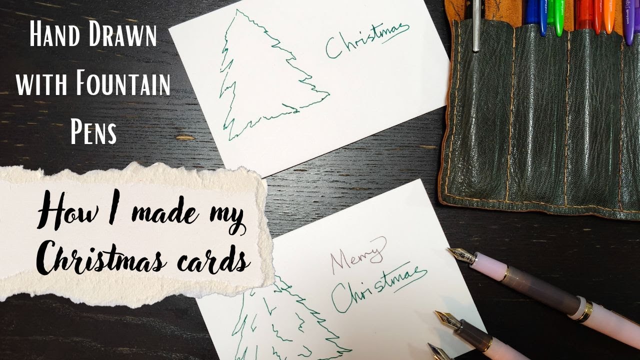 Homemade and hand-drawn Christmas Cards
