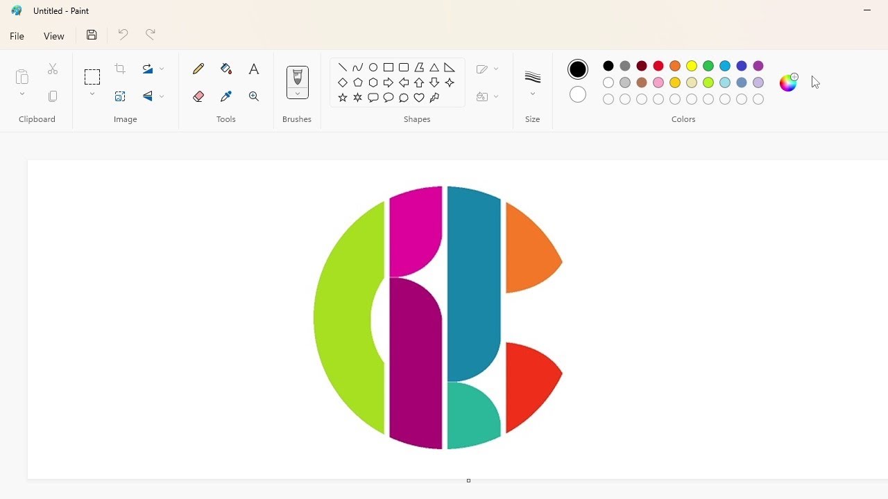 How to draw the CBBC logo using MS Paint | How to draw on your computer