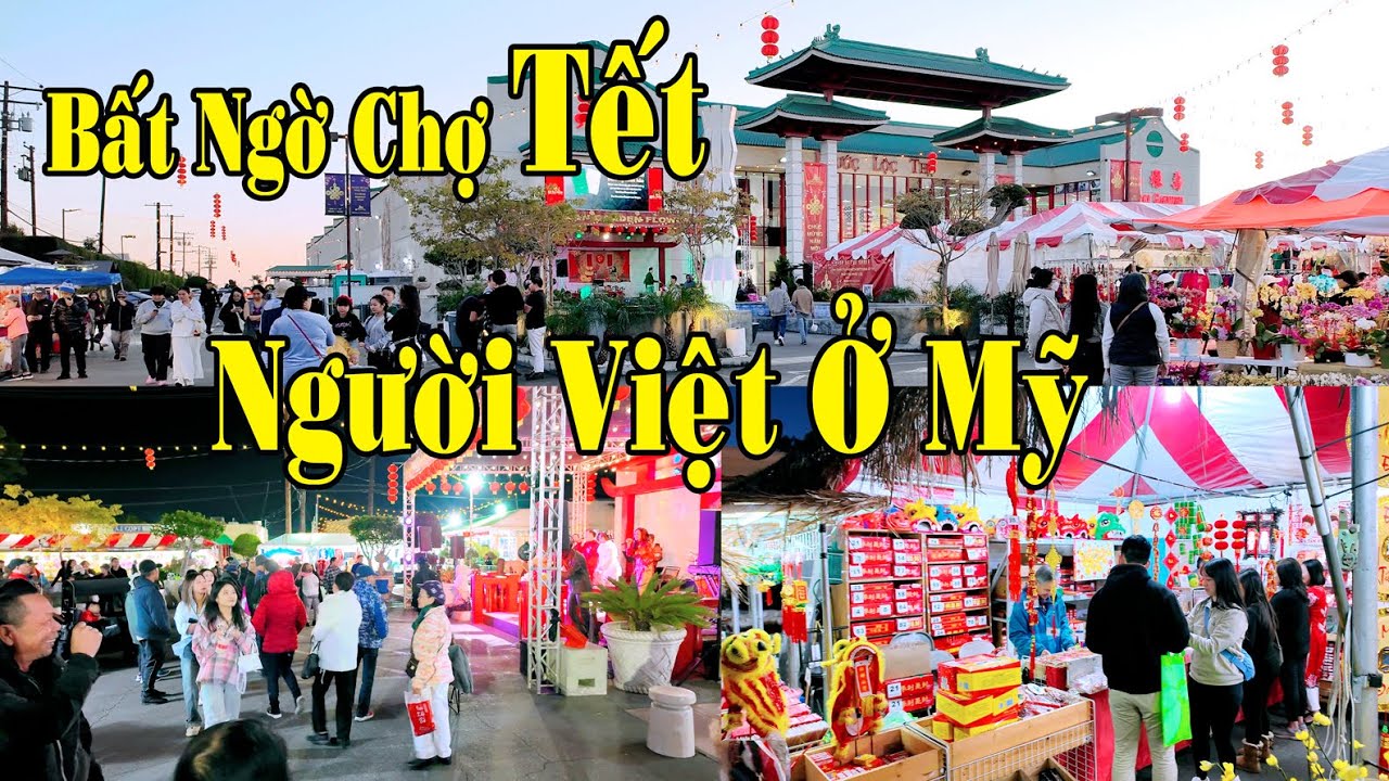 Bất Ngờ Chợ TẾT 2025 Người Việt Ở Mỹ | Có Cả HOA MAI | Tết người Việt | Chợ Tết PHƯỚC LỘC THỌ ,Cali.