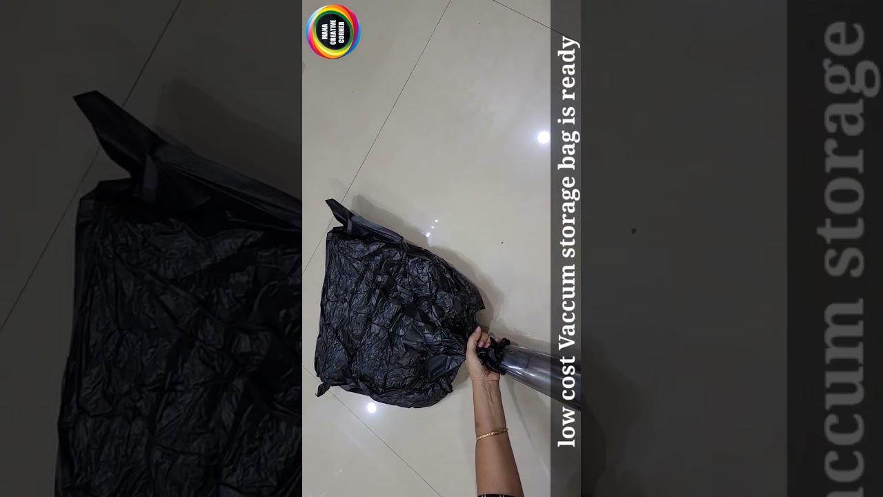 Low Cost Vaccum Storage bag idea  #bestoutofwastecraft #hack #shortvideo