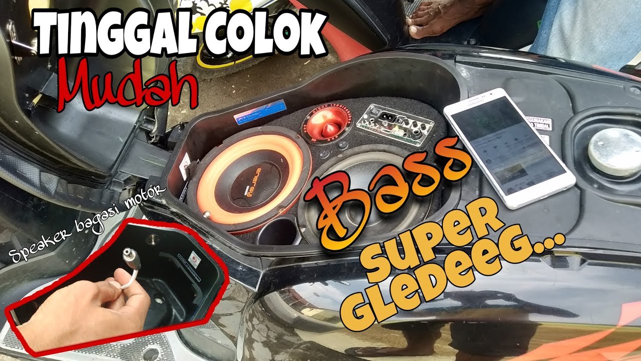 Audio/Speaker bagasi Motor Pemasangan&Ceksond Superrr bass