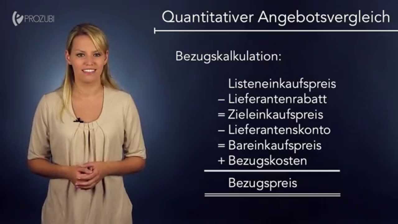 Der Angebotsvergleich | Wissen für die Ausbildung | Prozubi.de