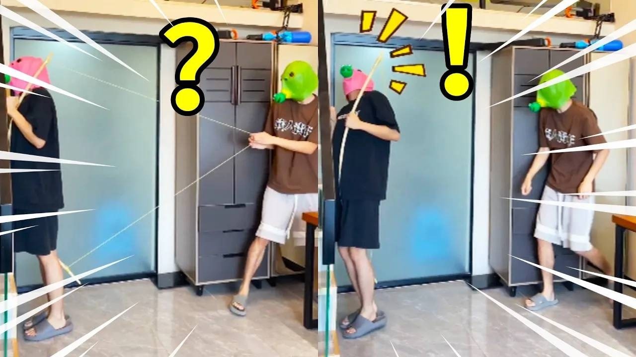 Brothers Animal Tower Challenge! Whoever falls gets caught in a trap and suffers a 