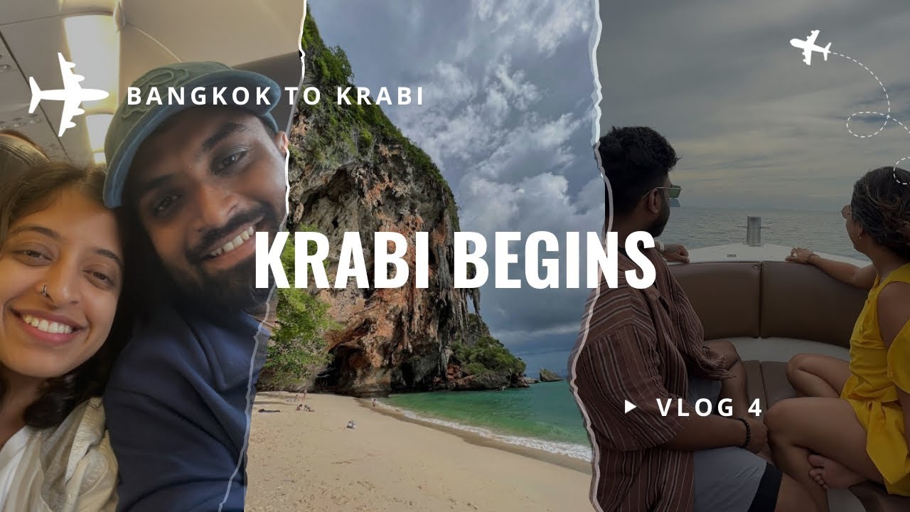 Bangkok to Krabi ✈️ | Fire Show 🔥 & 4 Island Tour Begins | Thailand Vlog 4