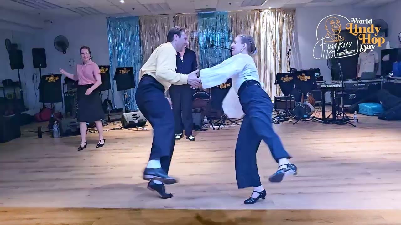 World Lindy Hop Day Singapore 2024 - the Frankie 110 edition. The Hotshots performance