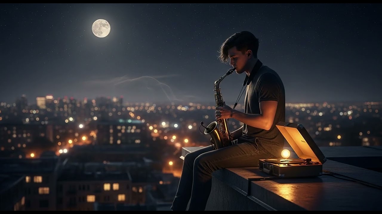 Moonlit City Lo Fi &ndash; Soft Sax & Vinyl Crackle Beats for Summer Night Dreams