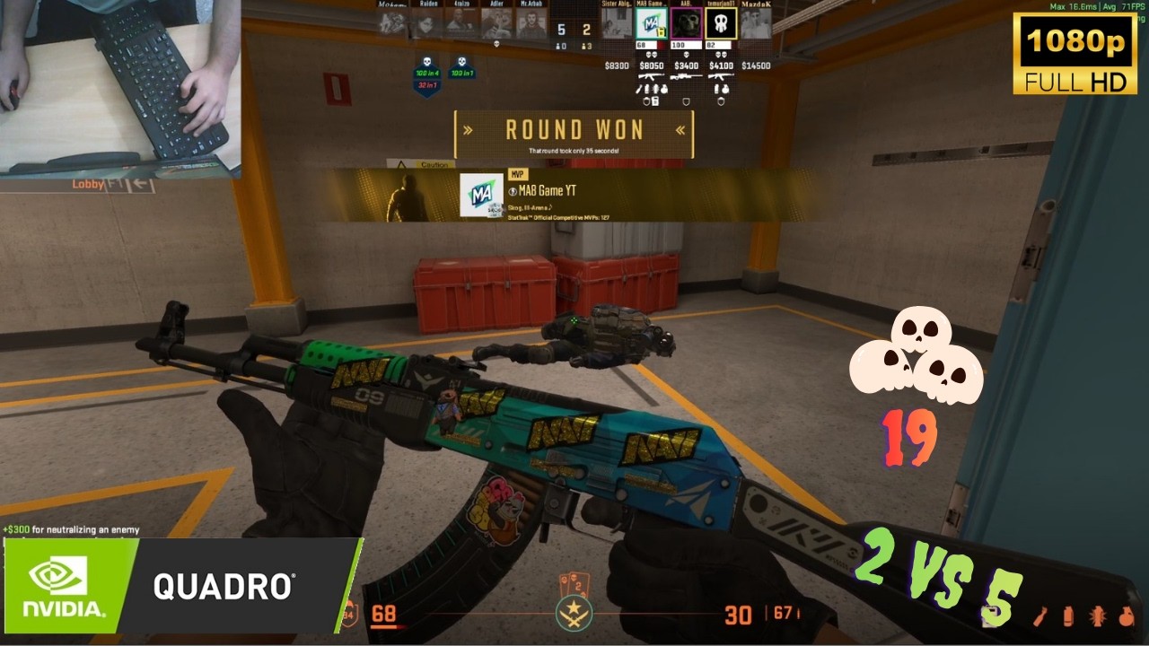 CS2 Nuke Competitive 19 Kill – 1920x1080 60HZ – GamePlay💀