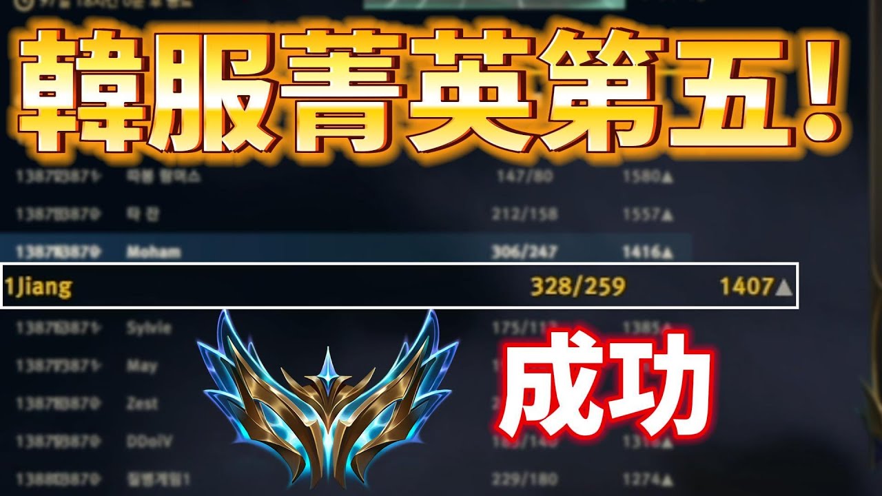 登上韓服菁英第五！