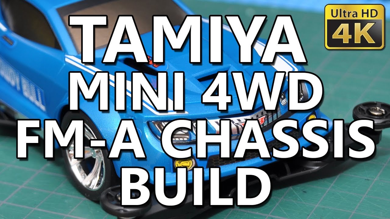【ミニ四駆】Tamiya Mini 4WD FM-A Chassis Rowdy Bull Build 4x Speed [4K]