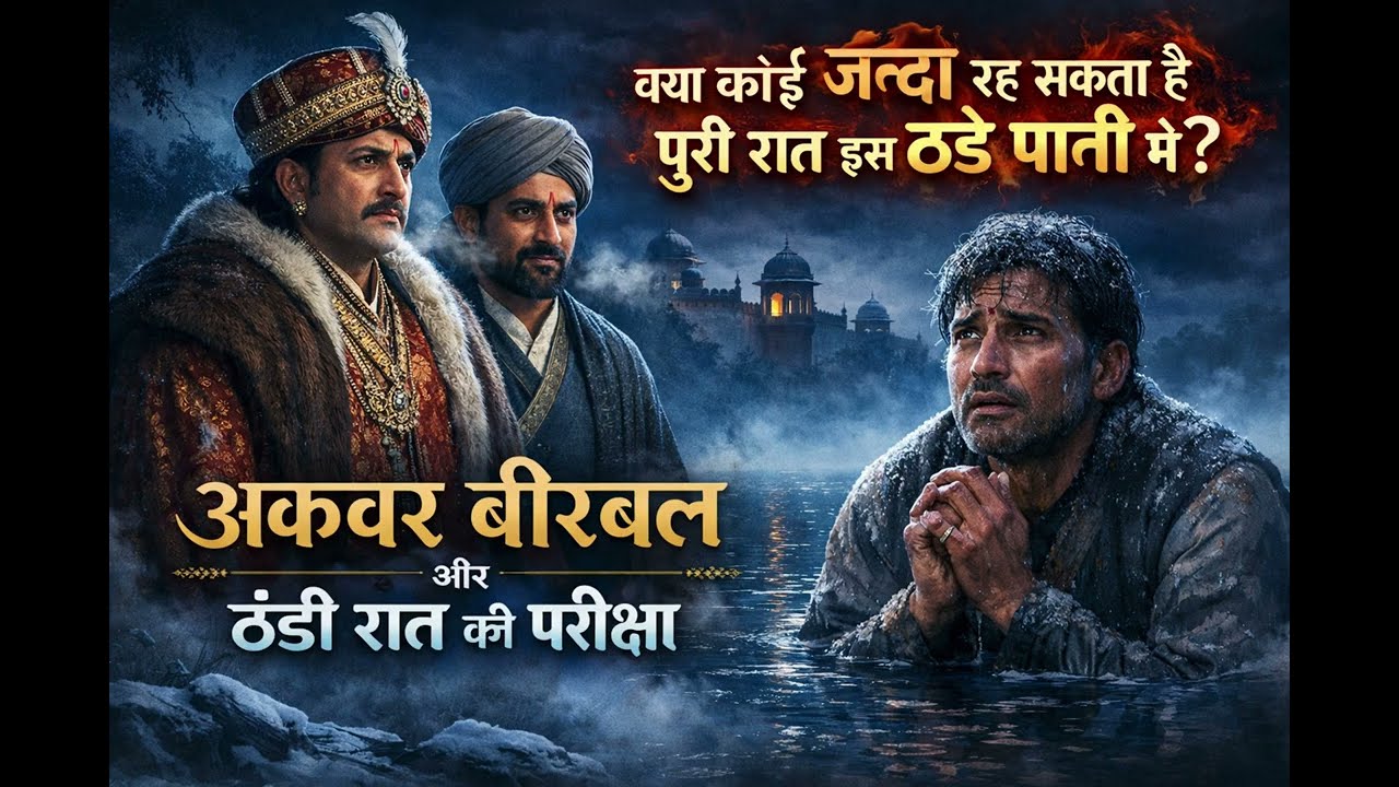 ठंडे पानी की परीक्षा ?        #akbarbirbal #akbar #story #viral #youtubevideo #trending #history #ai