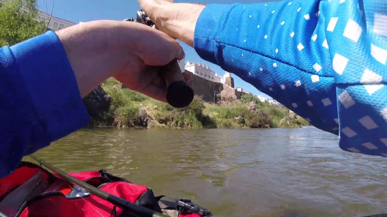 Bass fishing with Belly Boat @ Guadiana River - Mértola - Portugal