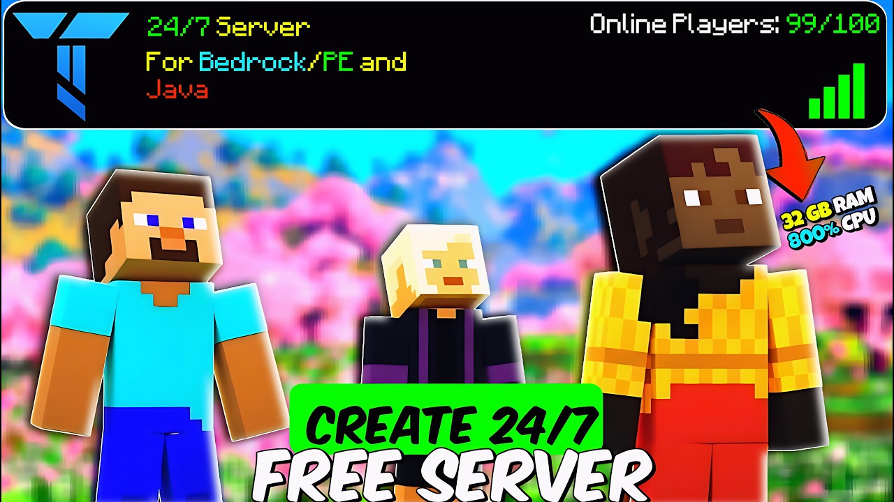 How to Make a 24/7 Server In Minecraft Pocket/Bedrock Edition 😗 | Best Minecraft Server Hosting