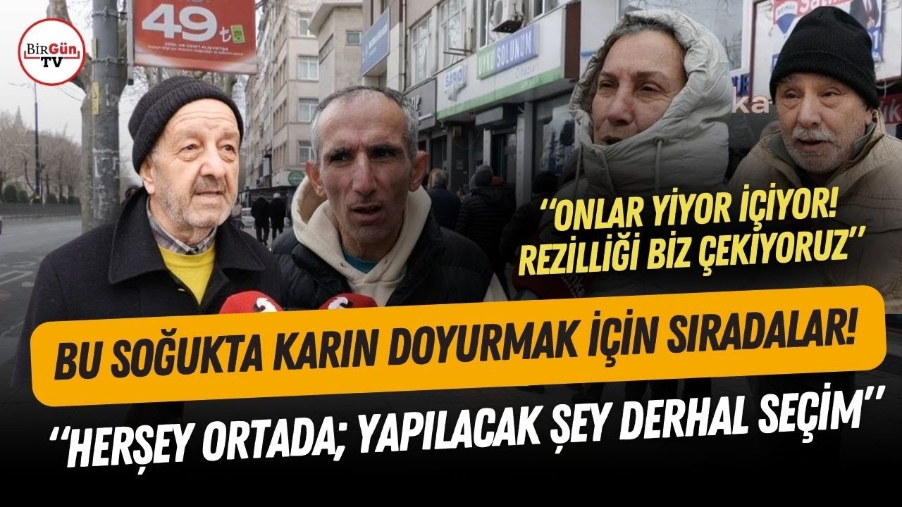 Kent Lokantası kuyruğundaki yurttaşlar AKP'ye ateş püskürdü, 'derhal seçim' istedi...