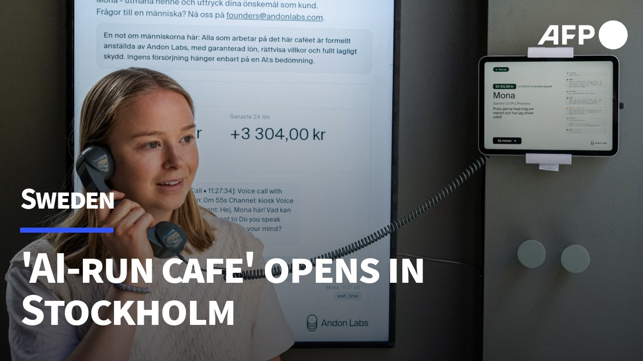 Experimental cafe run by AI opens in Stockholm | AFP