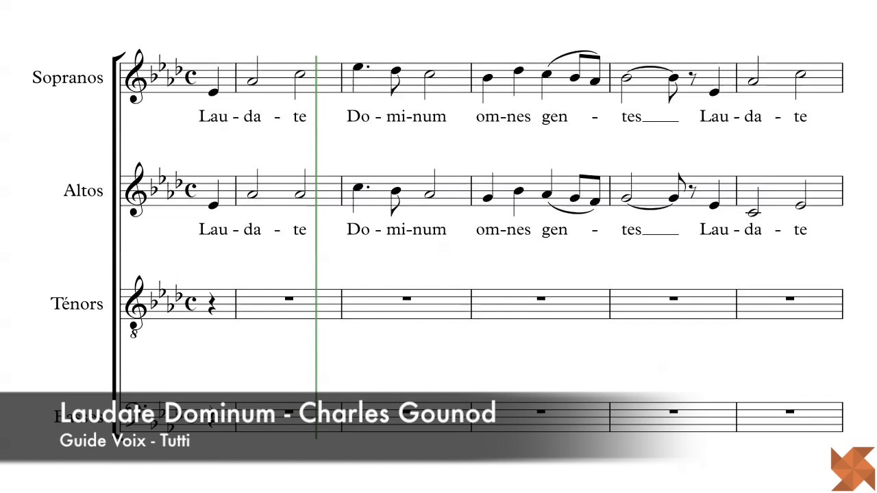 Gounod, Charles - Laudate Dominum - Guide Voix - Tutti