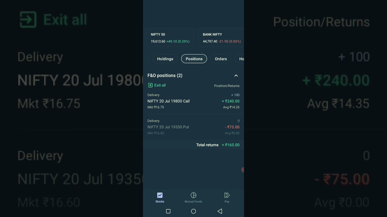 Live Trade in Nifty 17 July 2023 