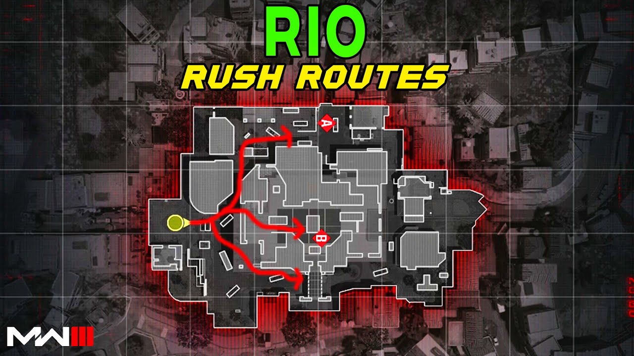 Modern Warfare 3 BEST Search and Destroy Rush Routes on RIO! (MW3 SnD Tips)