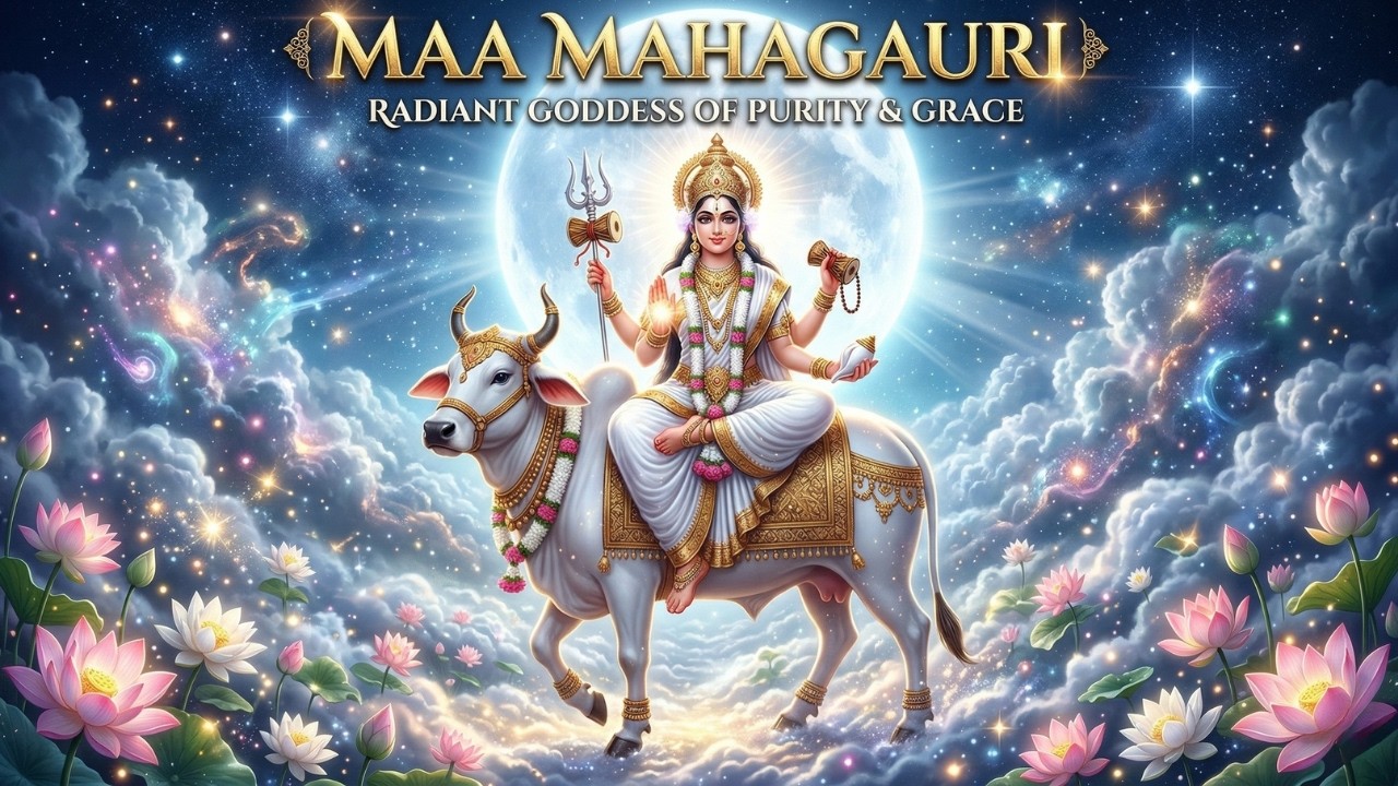 Navratri Day 8: Maa Mahagauri Chanting 🌸 | Powerful Mantra for Peace & Purity