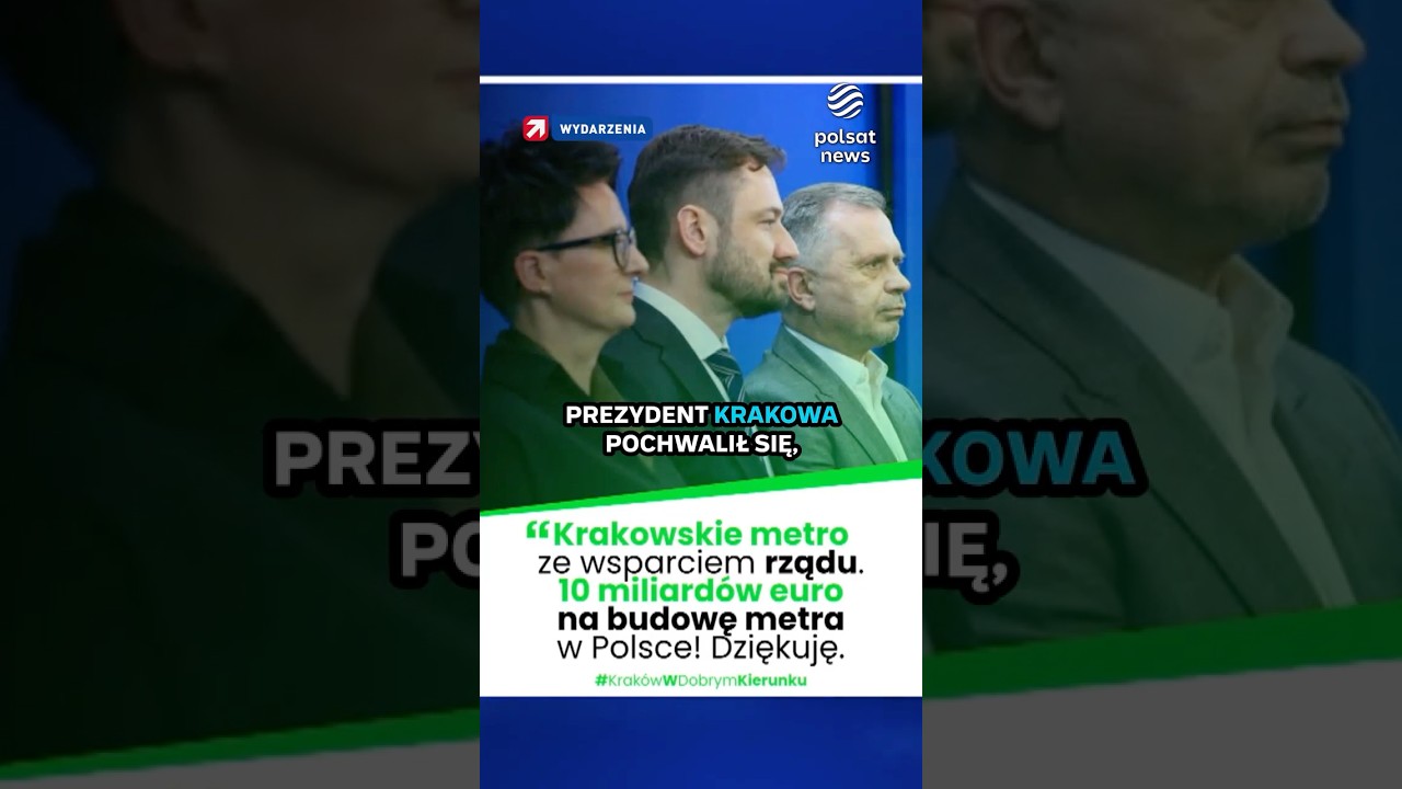 Metro w Krakowie coraz bliżej? Miszalski chwali się pieniędzmi, kt&oacute;rych jeszcze nie ma?