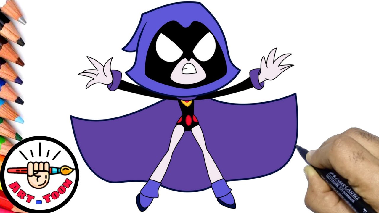 How to draw Raven from teen titans go Step by step easy