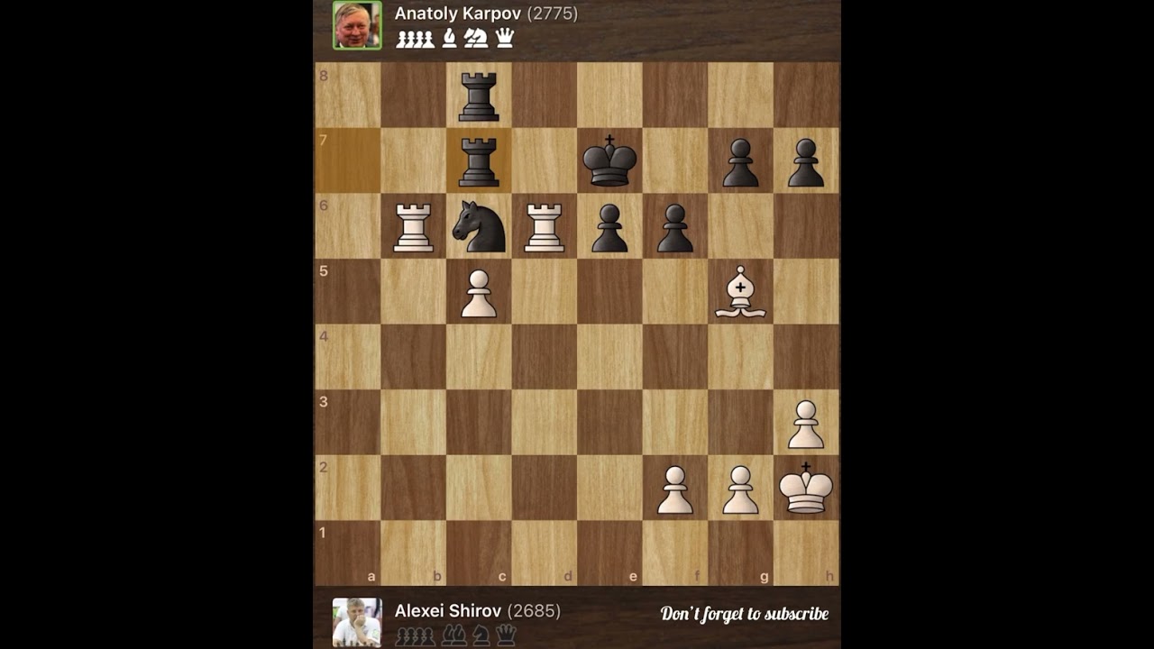 Alexei Shirov vs Anatoly Karpov • Melody Amber - Monte Carlo, 1996