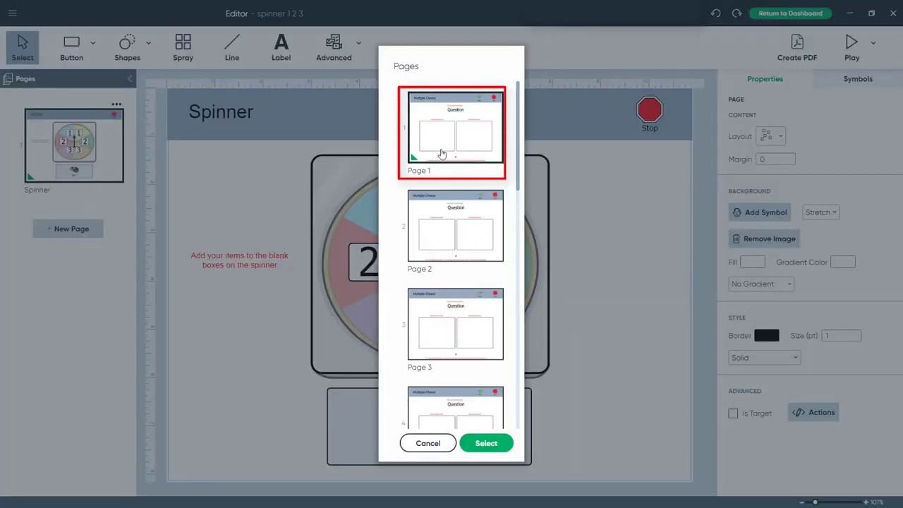 Boardmaker 7 Create a New Page from a Template