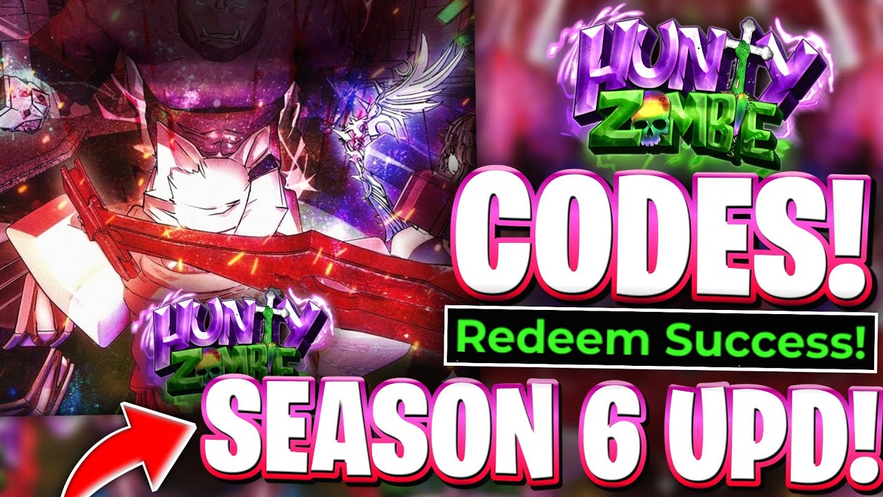 🌟[СЕЗОН 6] КОДЫ ДЛЯ НОВОГО БОЕВОГО ПРОПУСКА S6 В ROBLOX HUNTY ZOMBIE | КОДЫ ДЛЯ HUNTY ZOMBIE (HZ)