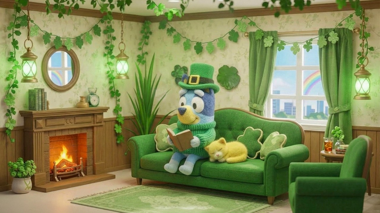 Bluey’s St. Patrick’s Day Relaxation 🍀 | Warm Spring Lo-Fi Jazz for Chill, Rest & Happy Time