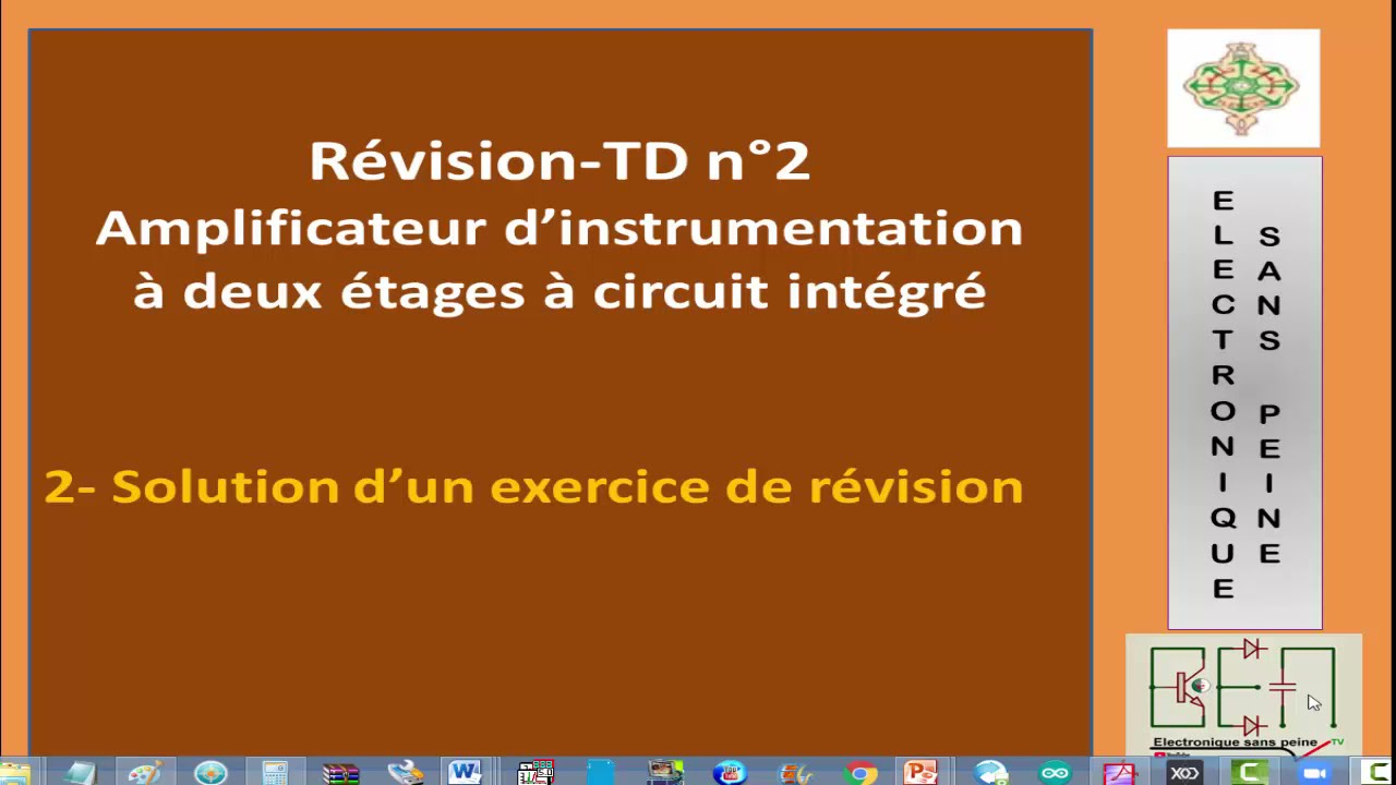 INSTRUM-TD 2-Exercice de révision : Amplificateur d’instrumentation à deux étages à circuit intégré